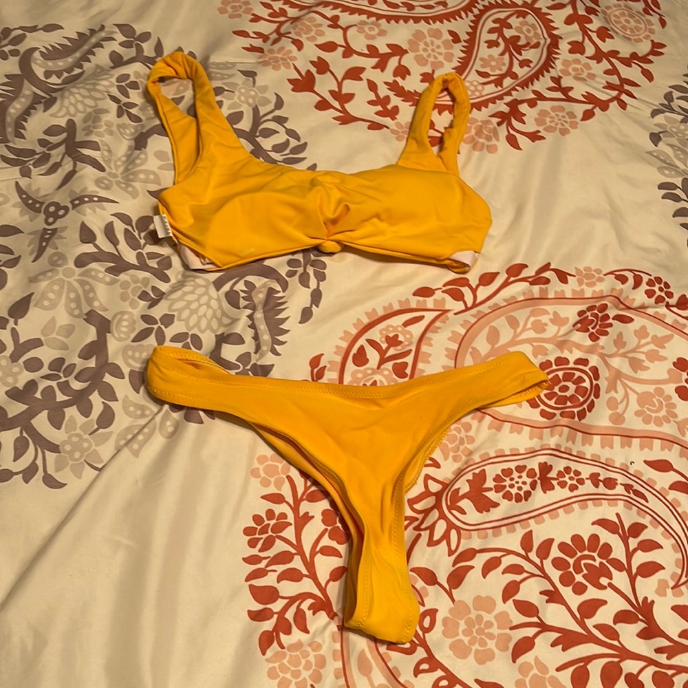 SHEIN yellow bikini; both size Small